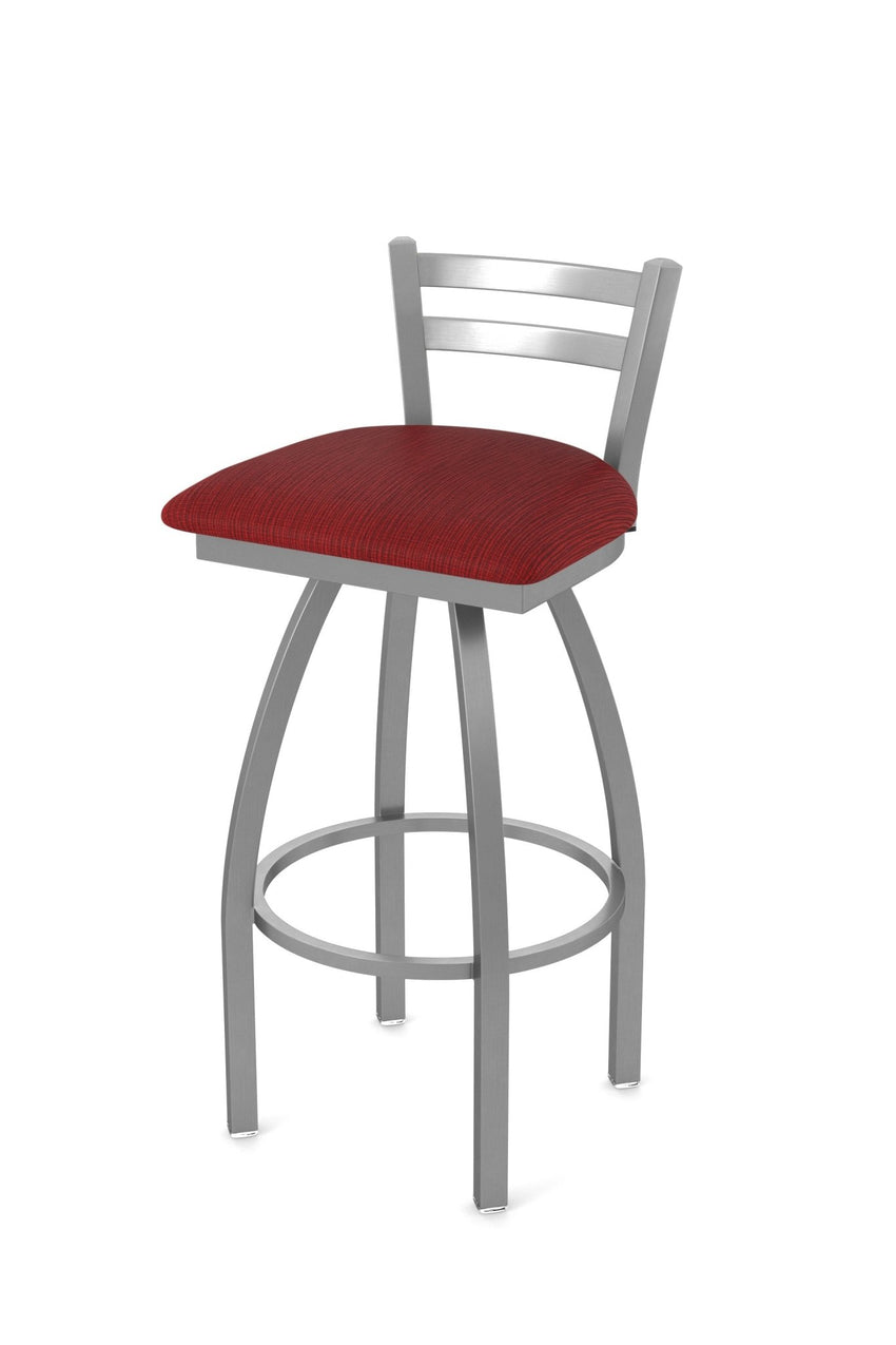 Holland Bar Stool 411 Jackie Low Back Swivel Bar Stool Upholstered Seat 30"H (HBS - 411 - BS - UP) - SchoolOutlet