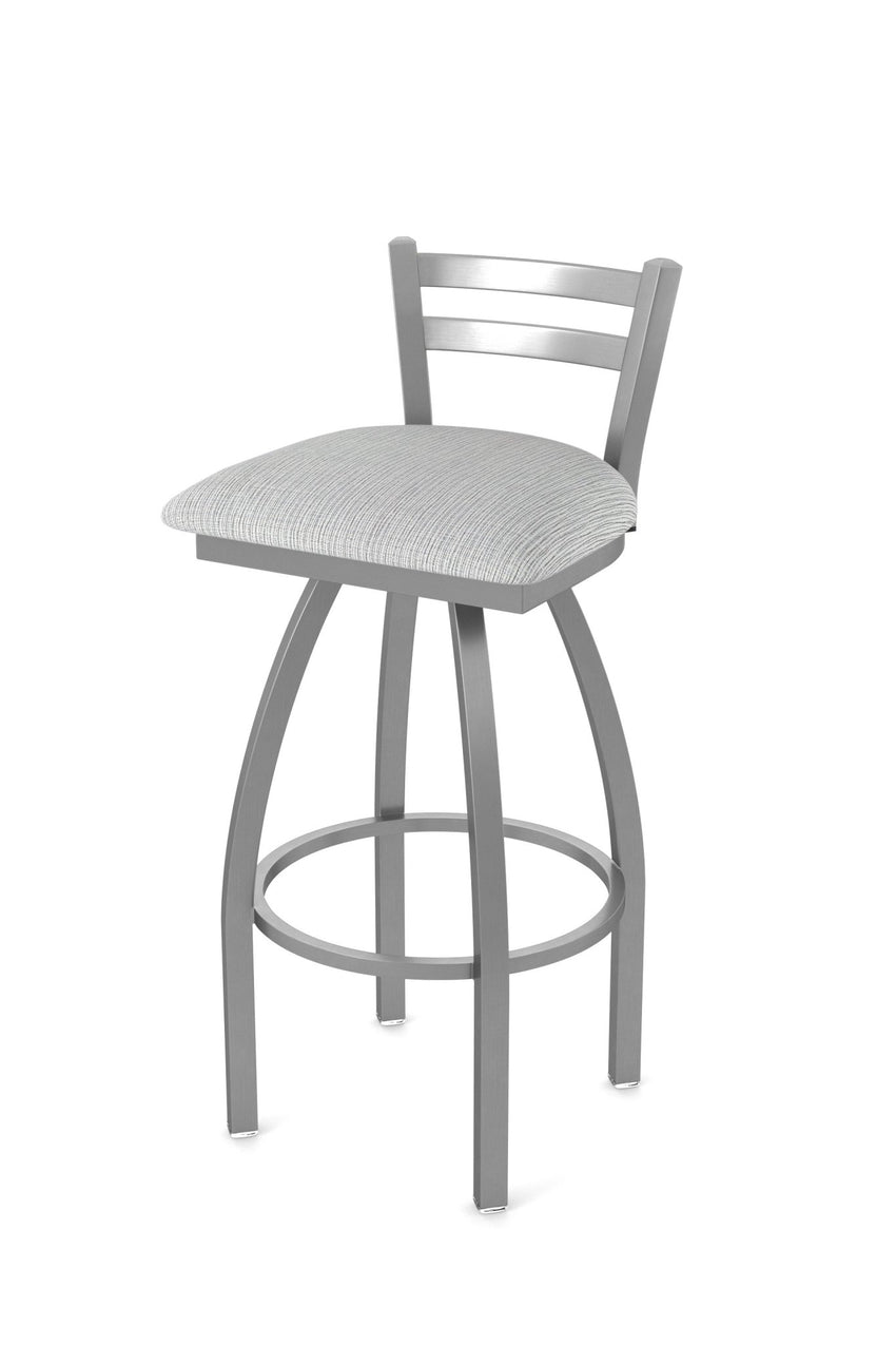 Holland Bar Stool 411 Jackie Low Back Swivel Bar Stool Upholstered Seat 30"H (HBS - 411 - BS - UP) - SchoolOutlet