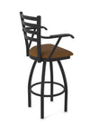Holland Bar Stool 415 Jackie with Arms Swivel Counter Stool Upholstered Seat 25