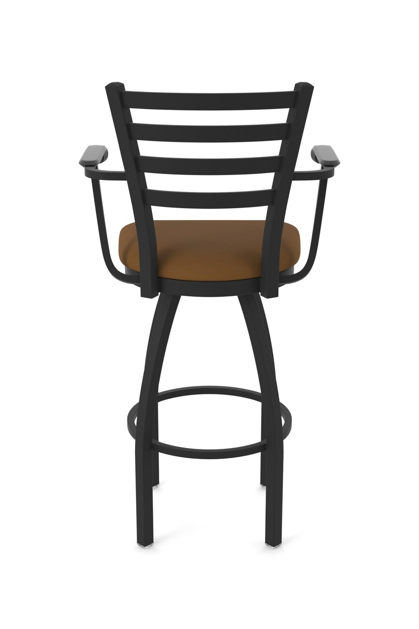 Holland Bar Stool 415 Jackie with Arms Swivel Counter Stool Upholstered Seat 25"H (HBS - 415 - CS - UP) - SchoolOutlet