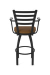 Holland Bar Stool 415 Jackie with Arms Swivel Counter Stool Upholstered Seat 25