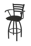 Holland Bar Stool 415 Jackie with Arms Swivel Counter Stool Upholstered Seat 25