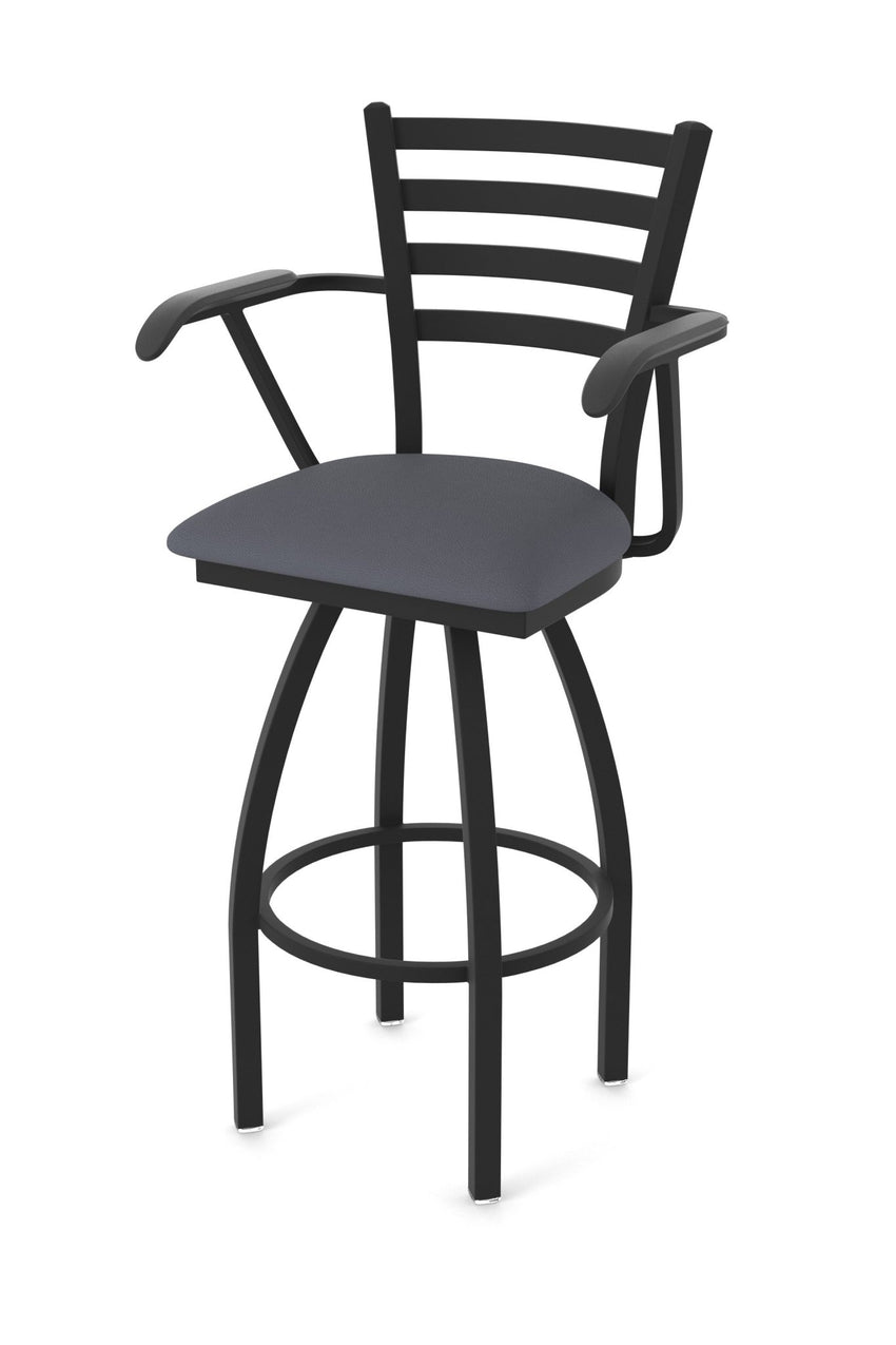 Holland Bar Stool 415 Jackie with Arms Swivel Counter Stool Upholstered Seat 25"H (HBS - 415 - CS - UP) - SchoolOutlet