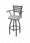 Holland Bar Stool 415 Jackie with Arms Swivel Counter Stool Upholstered Seat 25