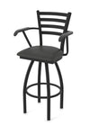 Holland Bar Stool 415 Jackie with Arms Swivel Counter Stool Upholstered Seat 25