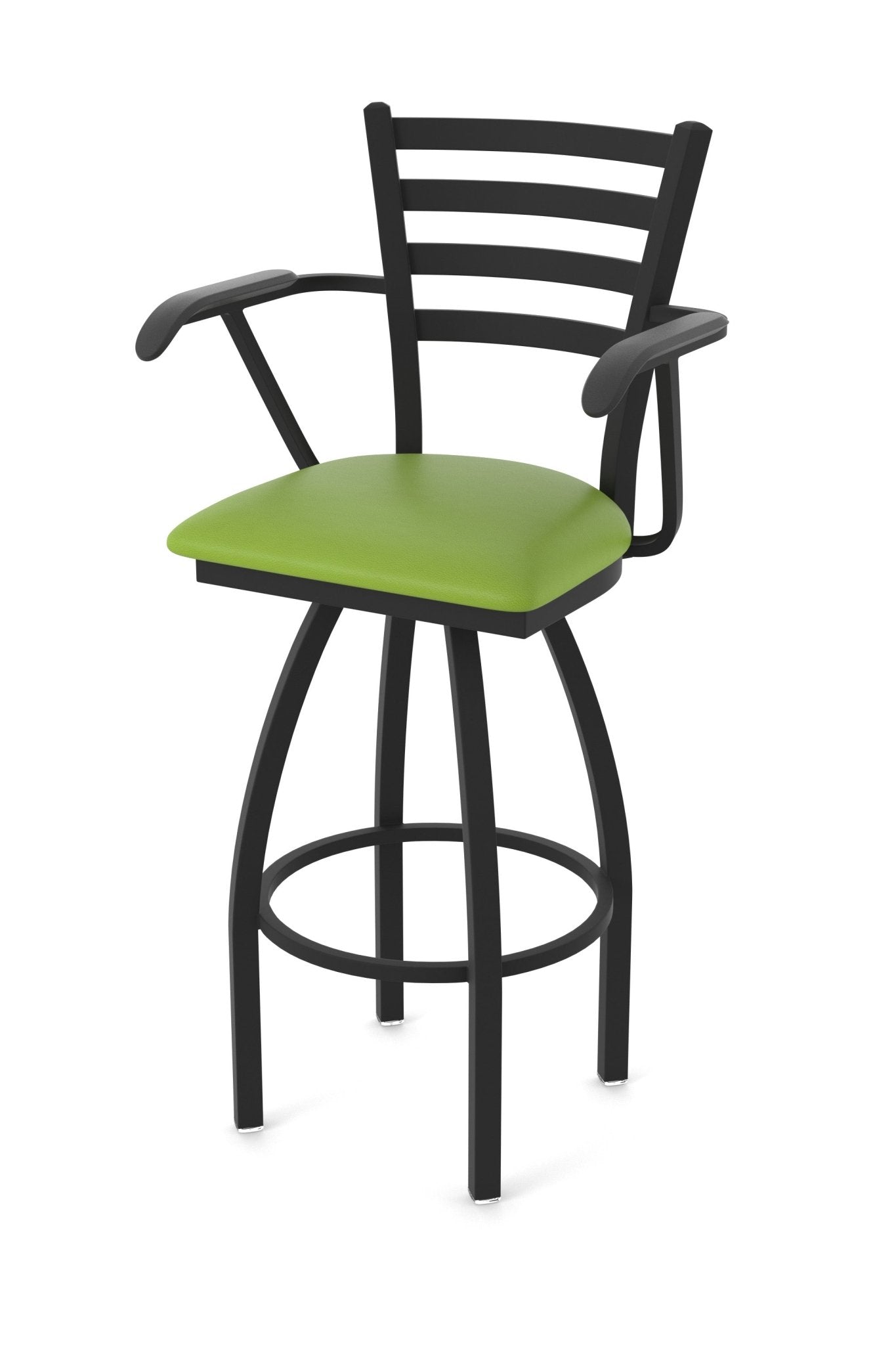 Holland Bar Stool 415 Jackie with Arms Swivel Counter Stool Upholstered Seat 25"H (HBS - 415 - CS - UP) - SchoolOutlet