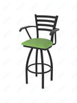 Holland Bar Stool 415 Jackie with Arms Swivel Counter Stool Upholstered Seat 25