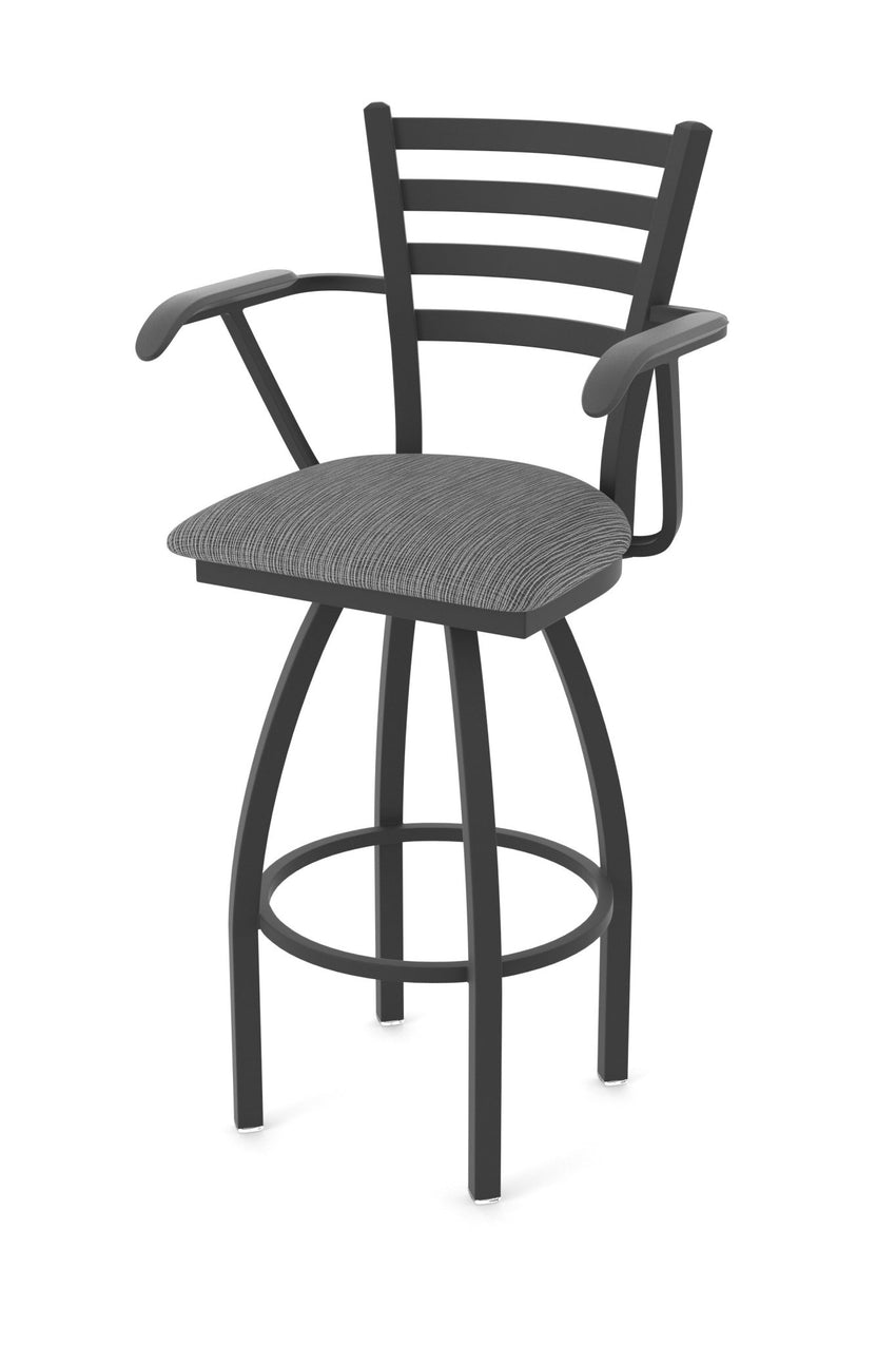 Holland Bar Stool 415 Jackie with Arms Swivel Counter Stool Upholstered Seat 25"H (HBS - 415 - CS - UP) - SchoolOutlet