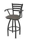 Holland Bar Stool 415 Jackie with Arms Swivel Counter Stool Upholstered Seat 25
