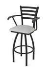 Holland Bar Stool 415 Jackie with Arms Swivel Counter Stool Upholstered Seat 25