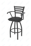 Holland Bar Stool 415 Jackie with Arms Swivel Bar Stool Upholstered Seat 30