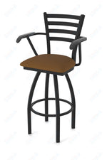 Holland Bar Stool 415 Jackie with Arms Swivel Bar Stool Upholstered Seat 36