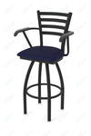 Holland Bar Stool 415 Jackie with Arms Swivel Bar Stool Upholstered Seat 36