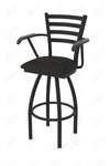 Holland Bar Stool 415 Jackie with Arms Swivel Bar Stool Upholstered Seat 36