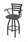 Holland Bar Stool 415 Jackie with Arms Swivel Bar Stool Upholstered Seat 36