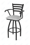 Holland Bar Stool 415 Jackie with Arms Swivel Bar Stool Upholstered Seat 36