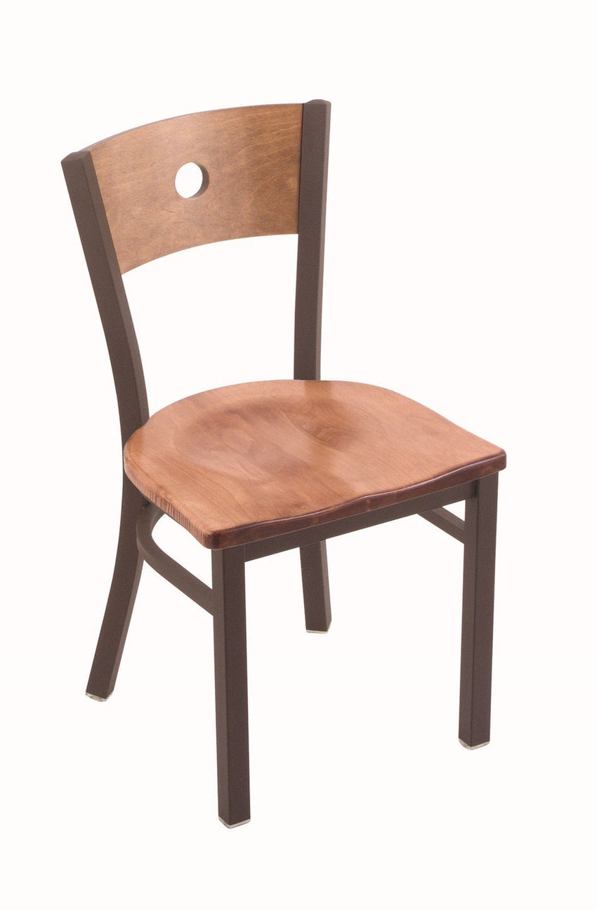 Holland Bar Stool 630 Voltaire Chair Wooden Seat 18"H (HBS - 620 - CC - WD - 18H) - SchoolOutlet