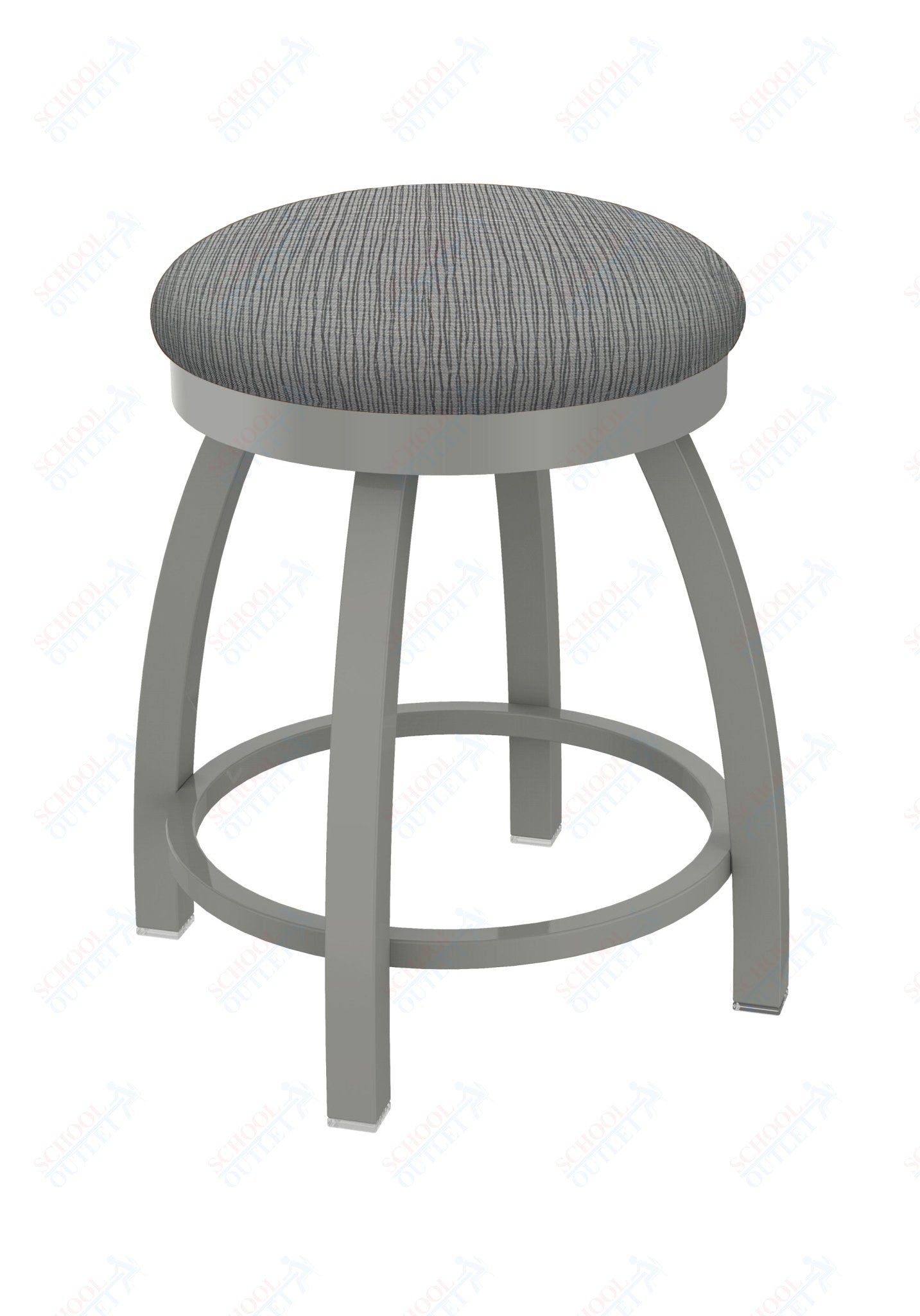Holland Bar Stool 802 Misha Swivel Vanity Stool Upholstered Seat 18"H (HBS - 802 - VS - UP - 18H) - SchoolOutlet