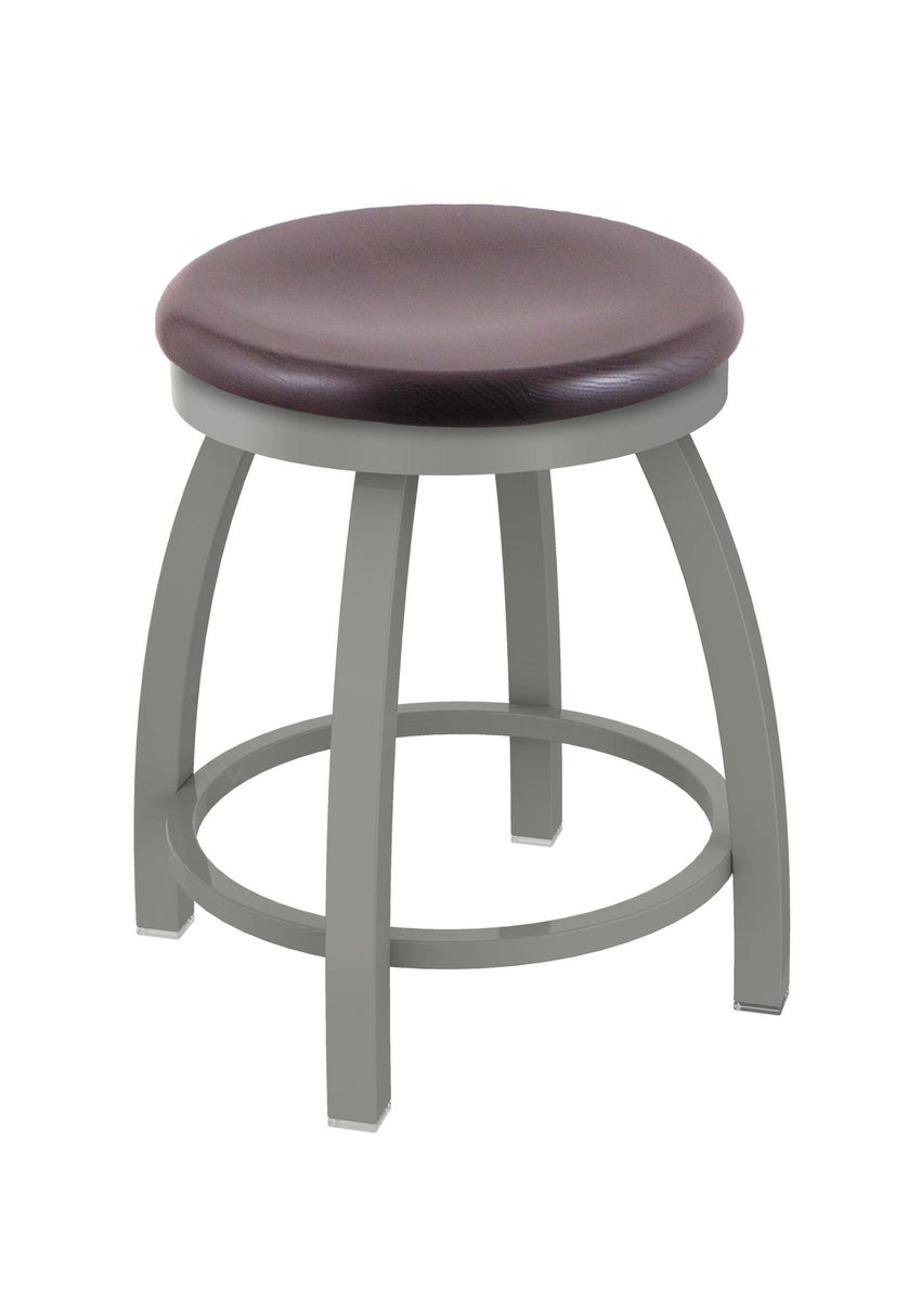 Holland Bar Stool 802 Misha Swivel Vanity Stool Wooden Seat 18"H (HBS - 802 - VS - WD - 18H) - SchoolOutlet