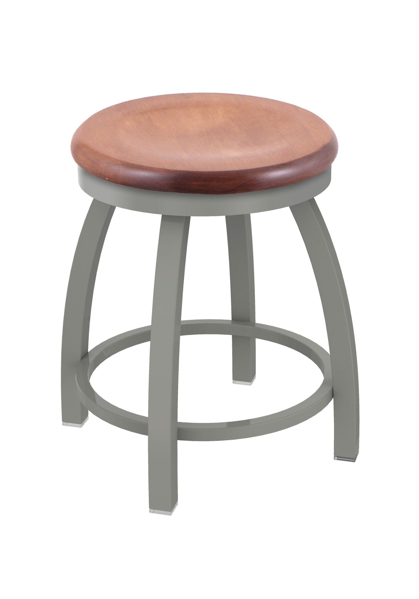 Holland Bar Stool 802 Misha Swivel Vanity Stool Wooden Seat 18"H (HBS - 802 - VS - WD - 18H) - SchoolOutlet
