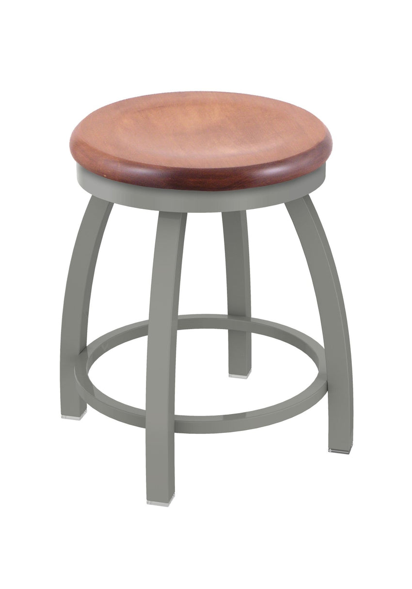 Holland Bar Stool 802 Misha Swivel Vanity Stool Wooden Seat 18"H (HBS - 802 - VS - WD - 18H) - SchoolOutlet