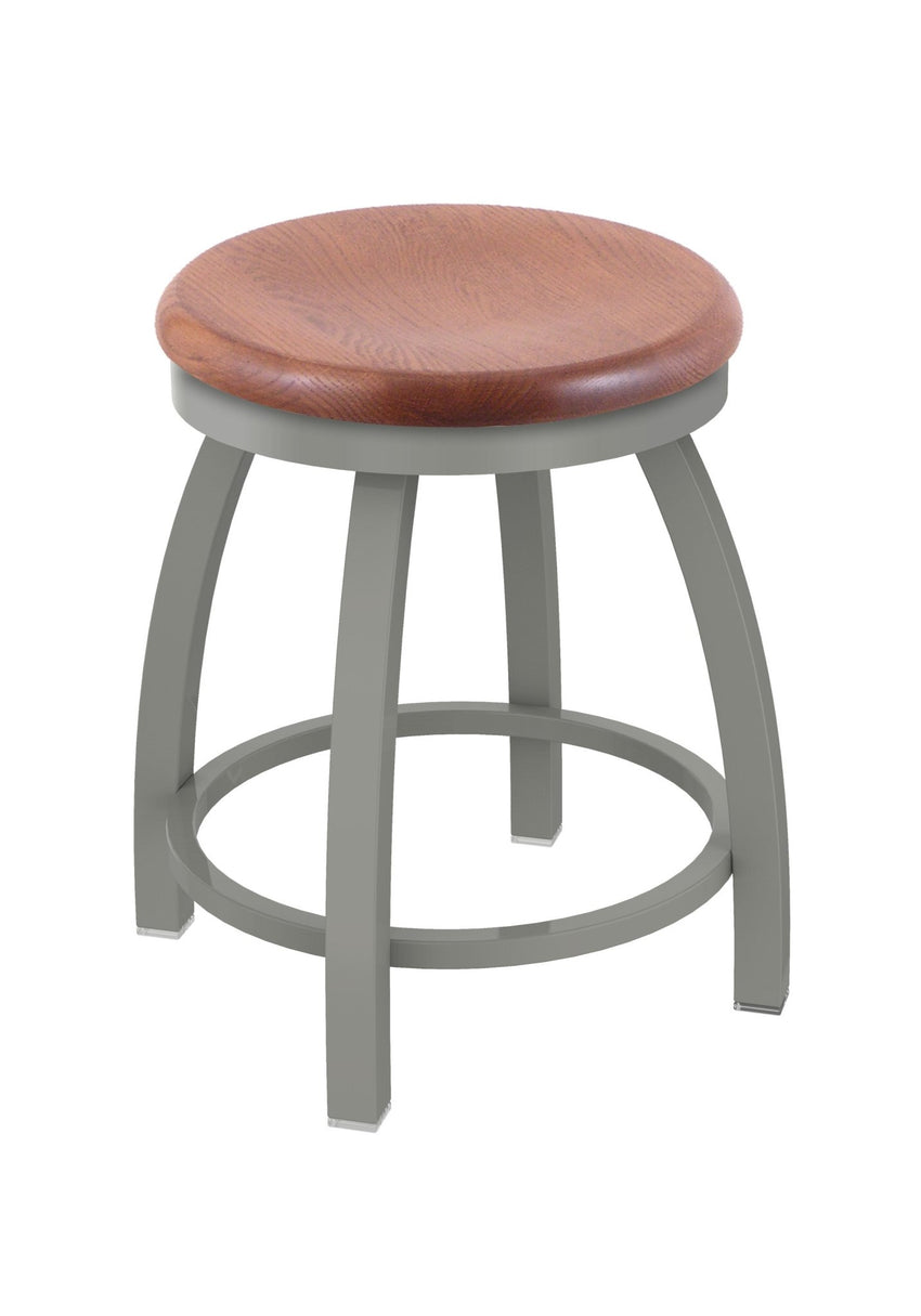 Holland Bar Stool 802 Misha Swivel Vanity Stool Wooden Seat 18"H (HBS - 802 - VS - WD - 18H) - SchoolOutlet