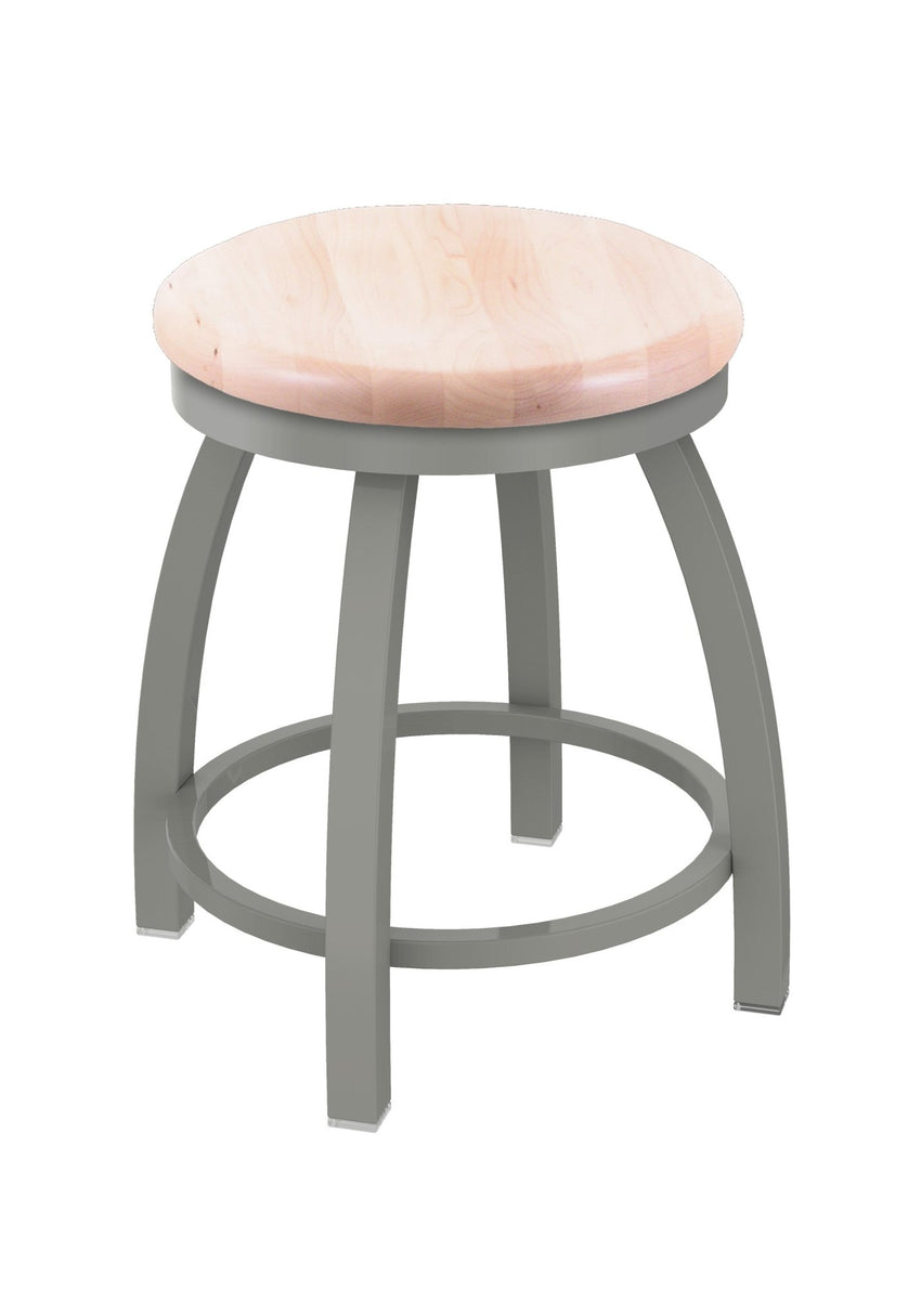 Holland Bar Stool 802 Misha Swivel Vanity Stool Wooden Seat 18"H (HBS - 802 - VS - WD - 18H) - SchoolOutlet