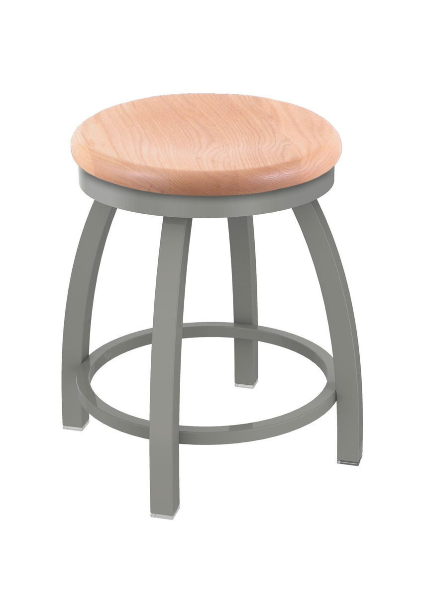 Holland Bar Stool 802 Misha Swivel Vanity Stool Wooden Seat 18"H (HBS - 802 - VS - WD - 18H) - SchoolOutlet