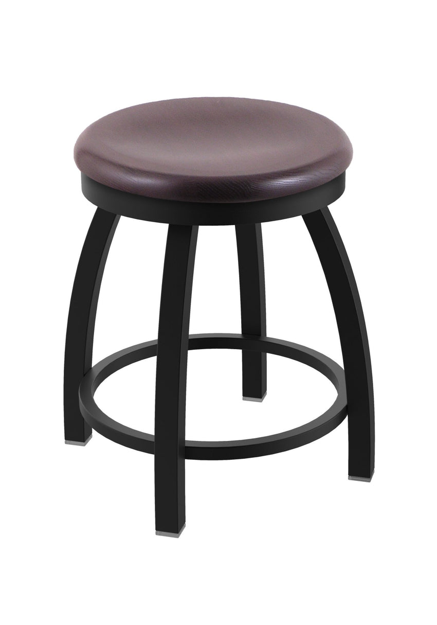 Holland Bar Stool 802 Misha Swivel Vanity Stool Wooden Seat 18"H (HBS - 802 - VS - WD - 18H) - SchoolOutlet