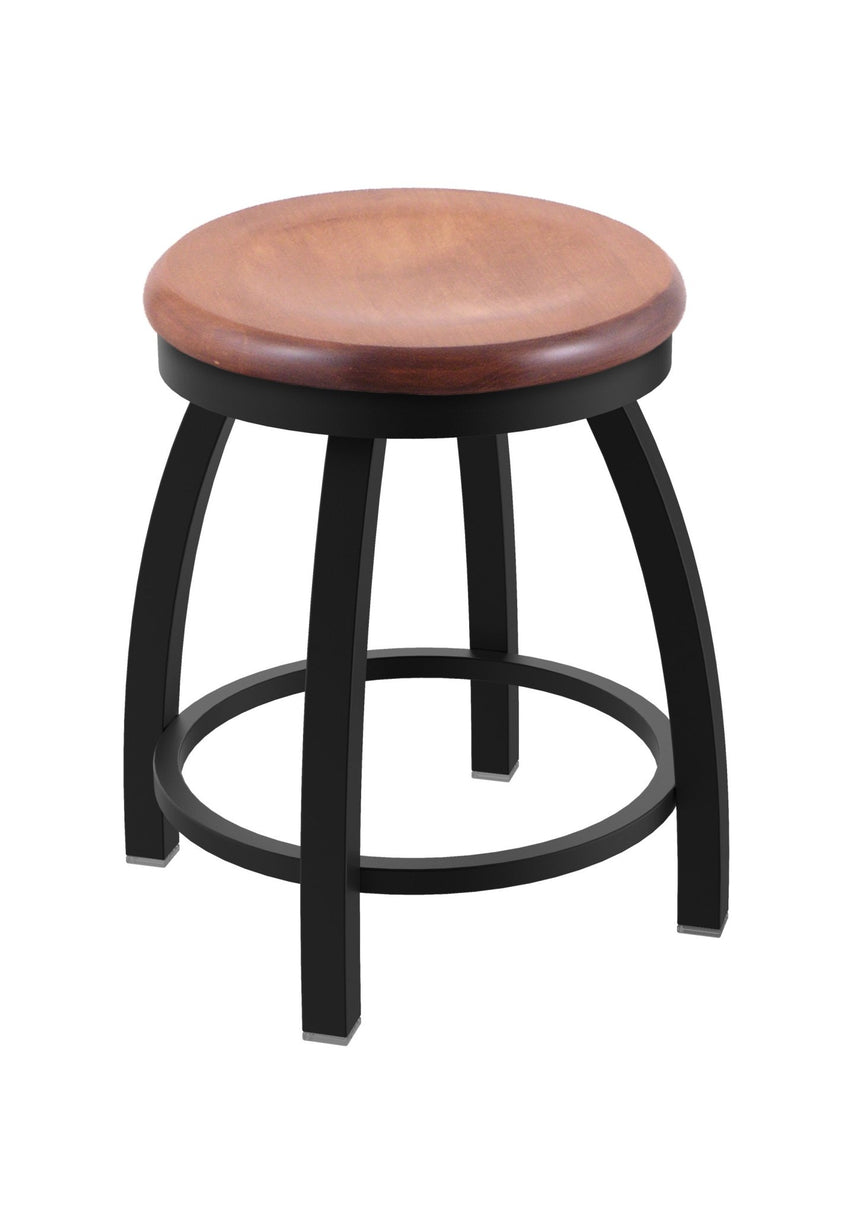 Holland Bar Stool 802 Misha Swivel Vanity Stool Wooden Seat 18"H (HBS - 802 - VS - WD - 18H) - SchoolOutlet