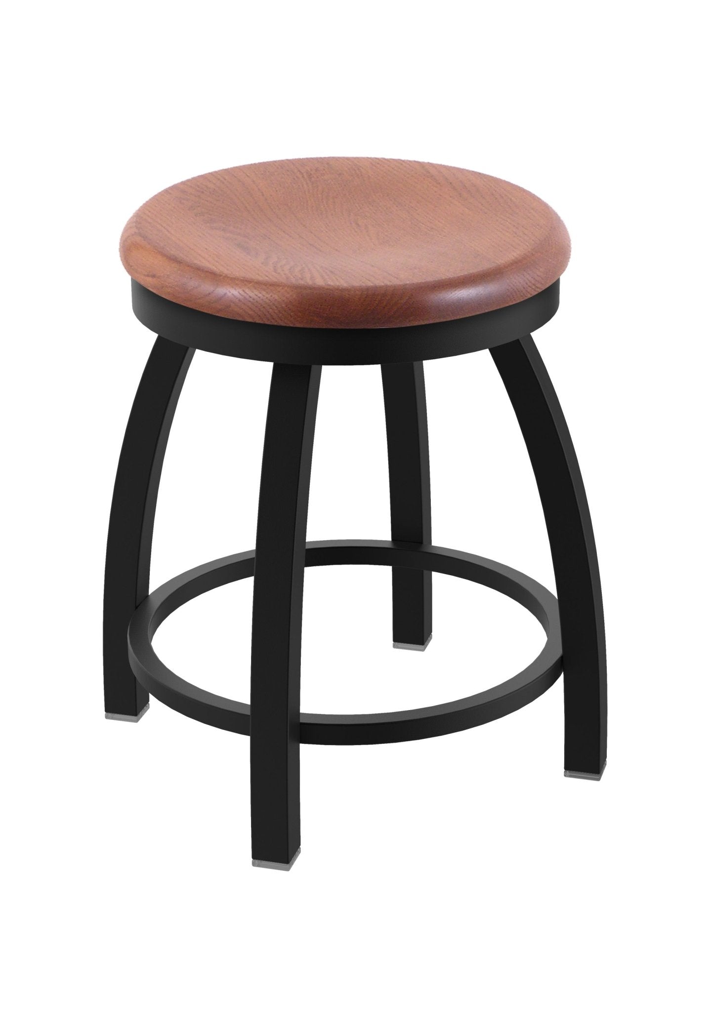 Holland Bar Stool 802 Misha Swivel Vanity Stool Wooden Seat 18"H (HBS - 802 - VS - WD - 18H) - SchoolOutlet