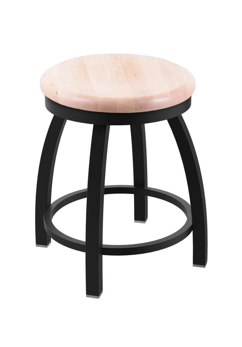 Holland Bar Stool 802 Misha Swivel Vanity Stool Wooden Seat 18"H (HBS - 802 - VS - WD - 18H) - SchoolOutlet
