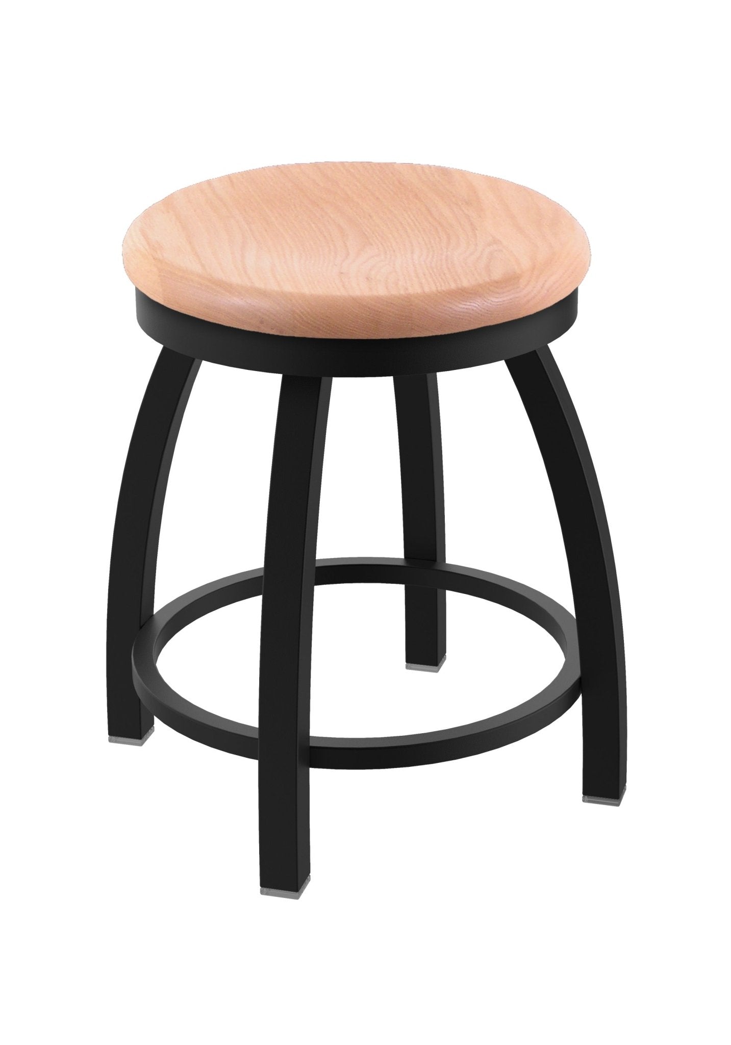 Holland Bar Stool 802 Misha Swivel Vanity Stool Wooden Seat 18"H (HBS - 802 - VS - WD - 18H) - SchoolOutlet