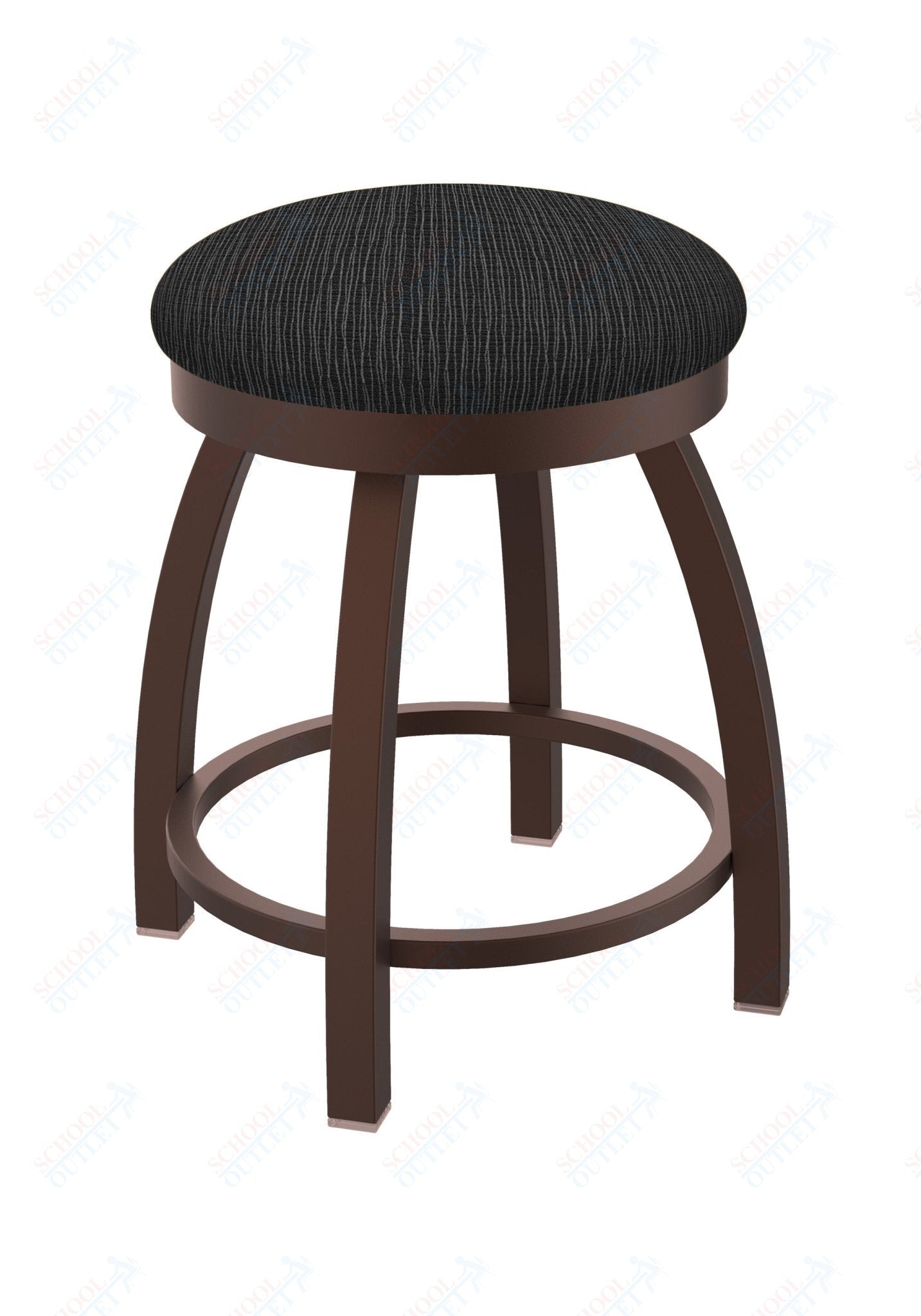 Holland Bar Stool 802 Misha Swivel Vanity Stool Upholstered Seat 18"H (HBS - 802 - VS - UP - 18H) - SchoolOutlet