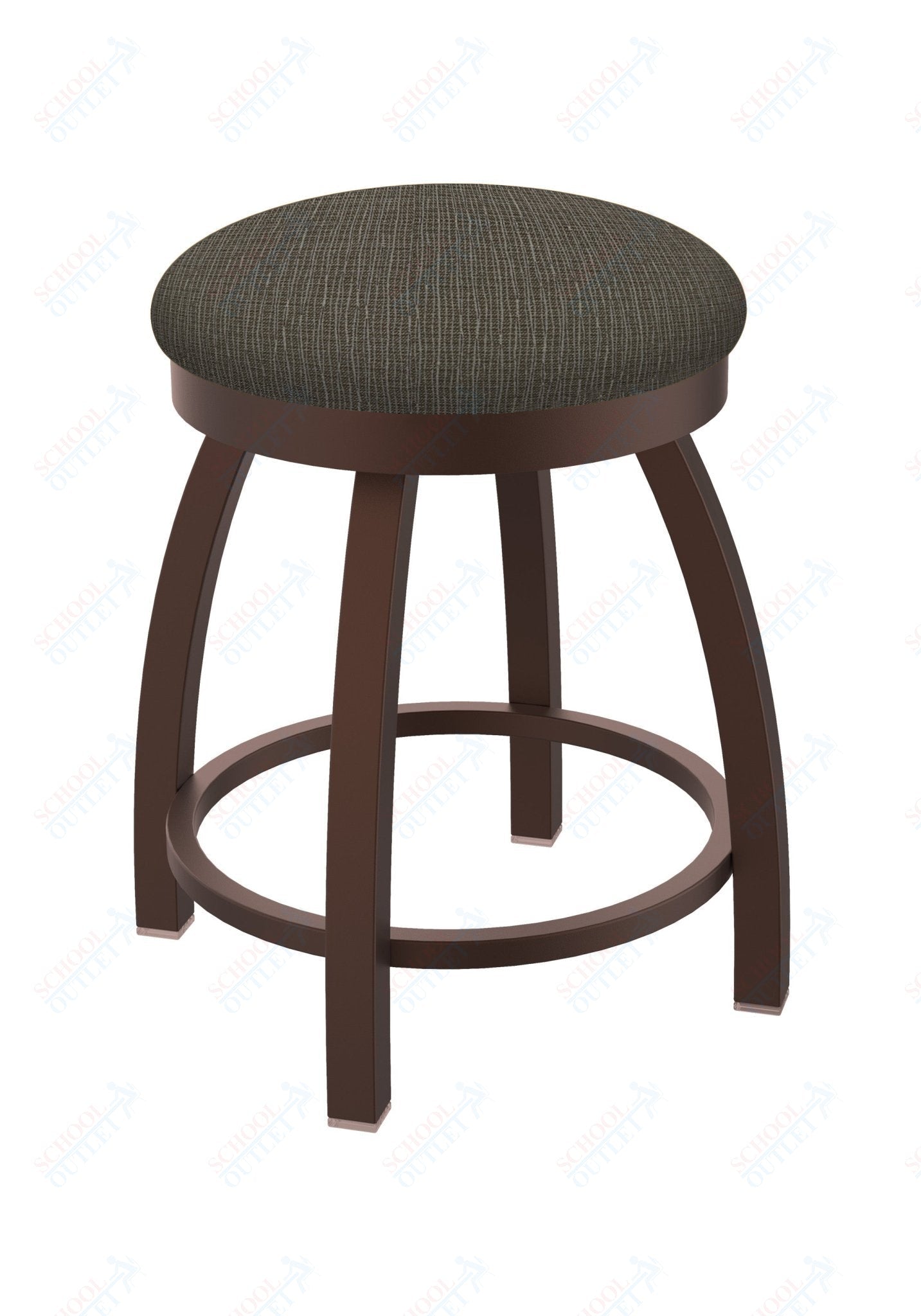 Holland Bar Stool 802 Misha Swivel Vanity Stool Upholstered Seat 18"H (HBS - 802 - VS - UP - 18H) - SchoolOutlet
