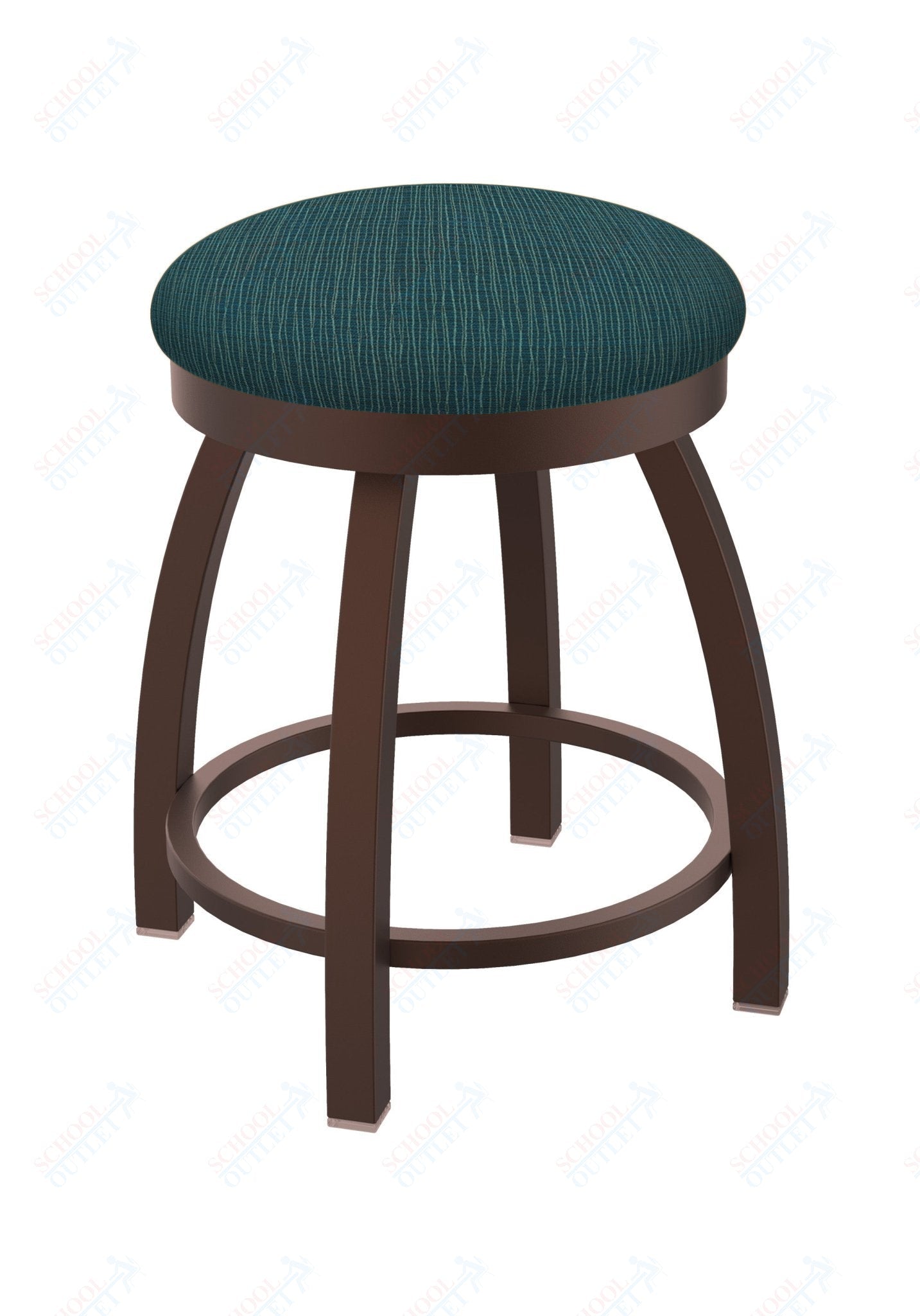 Holland Bar Stool 802 Misha Swivel Vanity Stool Upholstered Seat 18"H (HBS - 802 - VS - UP - 18H) - SchoolOutlet
