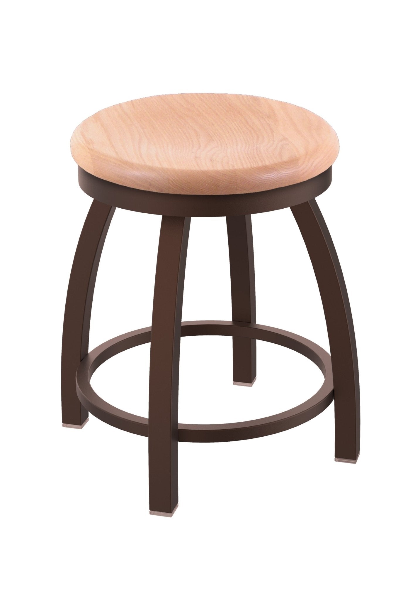 Holland Bar Stool 802 Misha Swivel Vanity Stool Wooden Seat 18"H (HBS - 802 - VS - WD - 18H) - SchoolOutlet