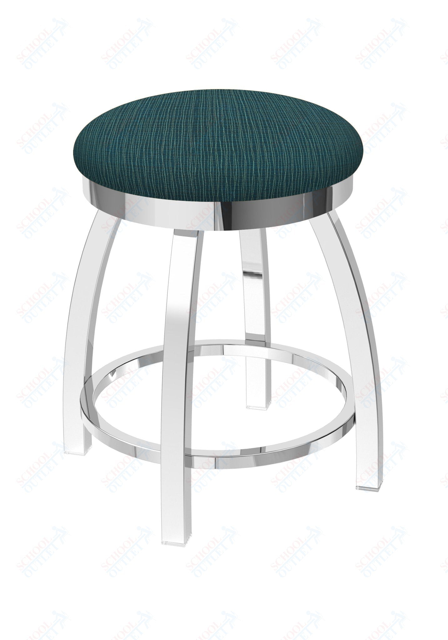 Holland Bar Stool 802 Misha Swivel Vanity Stool Upholstered Seat 18"H (HBS - 802 - VS - UP - 18H) - SchoolOutlet