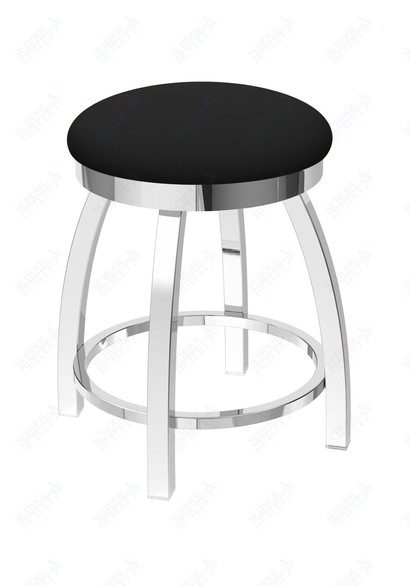 Holland Bar Stool 802 Misha Swivel Vanity Stool Upholstered Seat 18"H (HBS - 802 - VS - UP - 18H) - SchoolOutlet