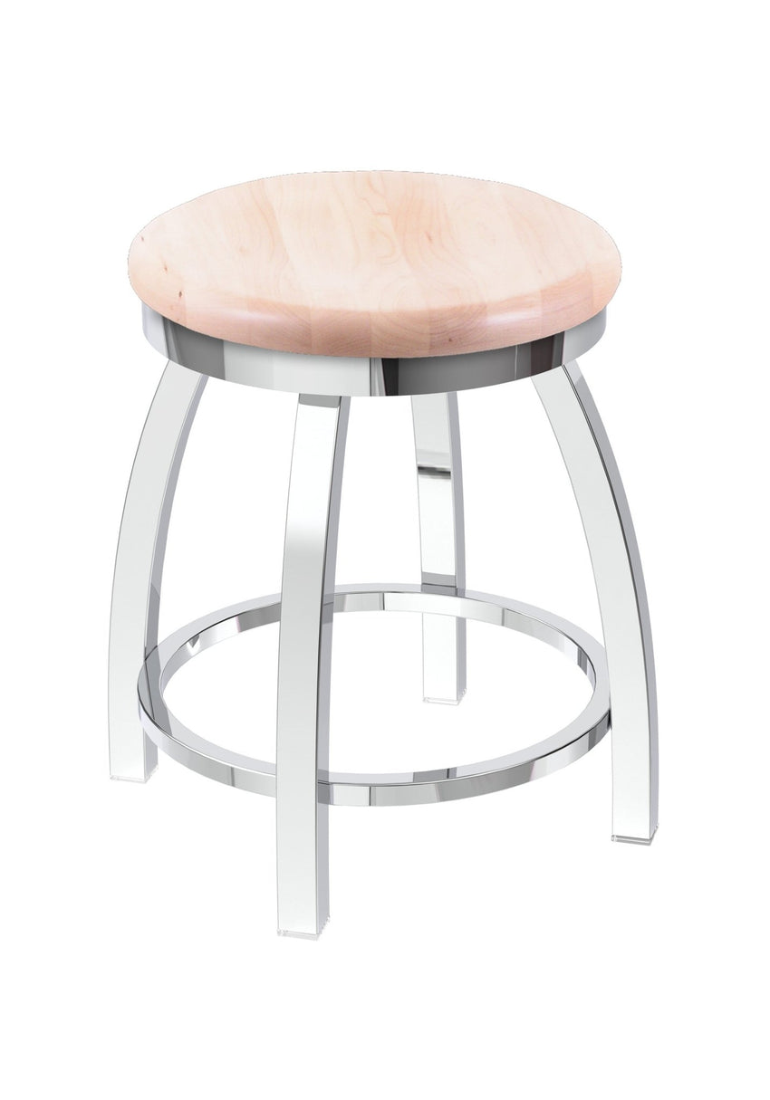 Holland Bar Stool 802 Misha Swivel Vanity Stool Wooden Seat 18"H (HBS - 802 - VS - WD - 18H) - SchoolOutlet
