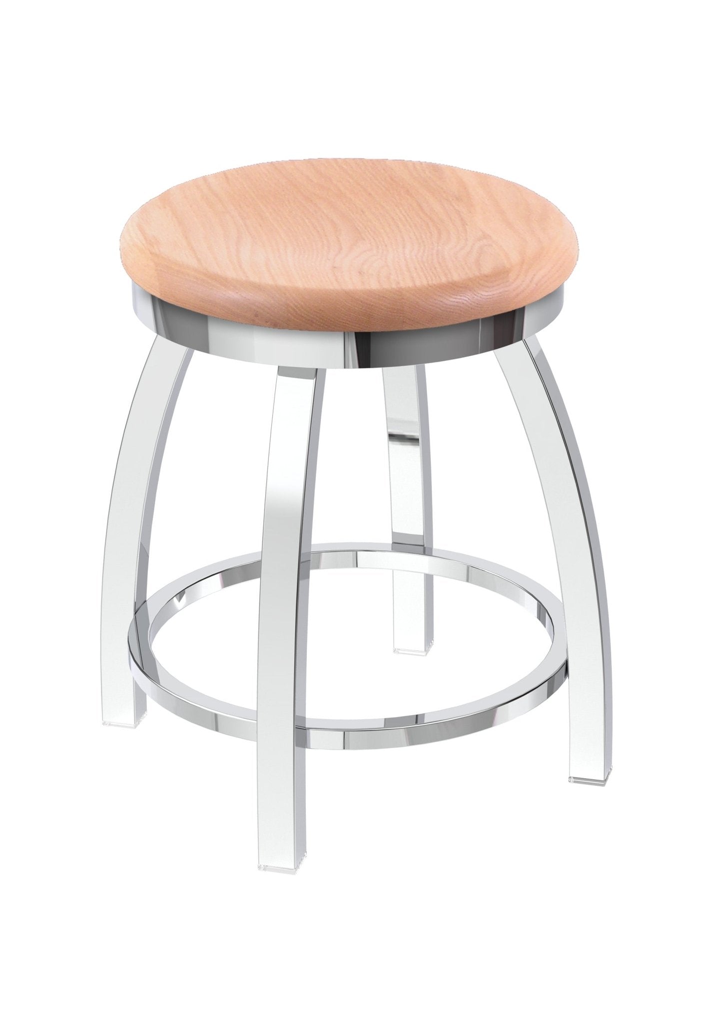 Holland Bar Stool 802 Misha Swivel Vanity Stool Wooden Seat 18"H (HBS - 802 - VS - WD - 18H) - SchoolOutlet