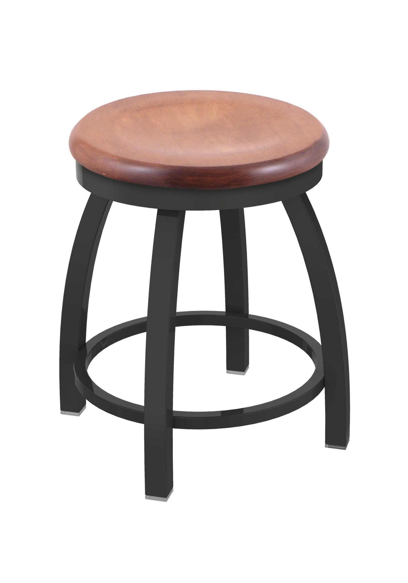Holland Bar Stool 802 Misha Swivel Vanity Stool Wooden Seat 18"H (HBS - 802 - VS - WD - 18H) - SchoolOutlet