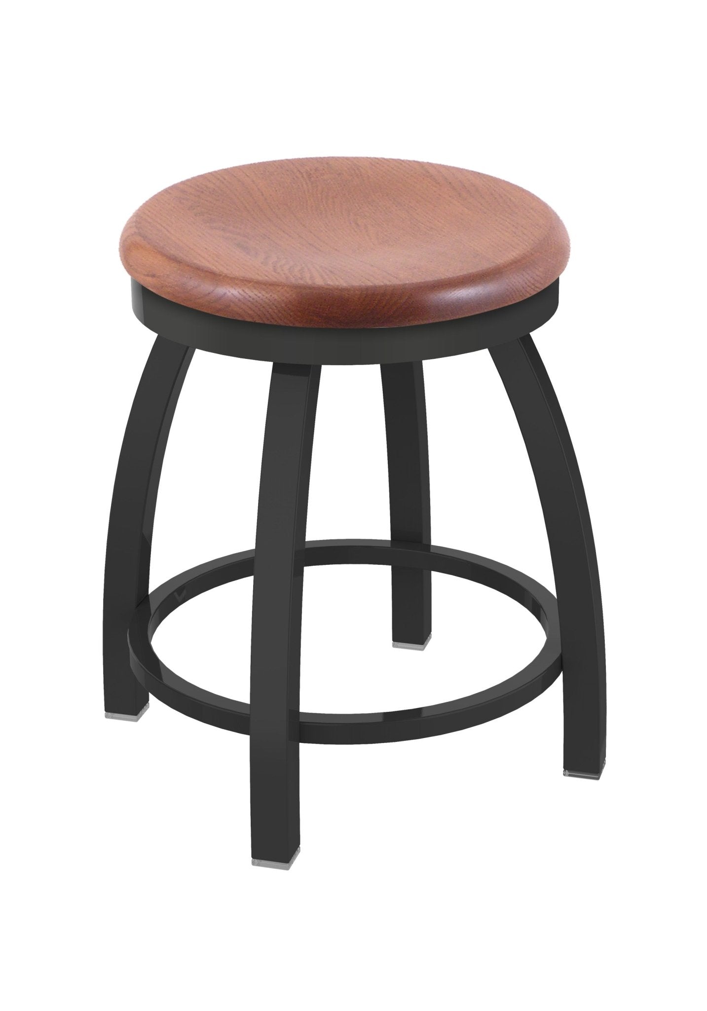 Holland Bar Stool 802 Misha Swivel Vanity Stool Wooden Seat 18"H (HBS - 802 - VS - WD - 18H) - SchoolOutlet