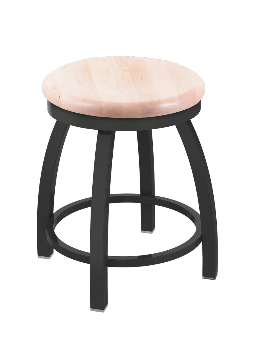 Holland Bar Stool 802 Misha Swivel Vanity Stool Wooden Seat 18"H (HBS - 802 - VS - WD - 18H) - SchoolOutlet