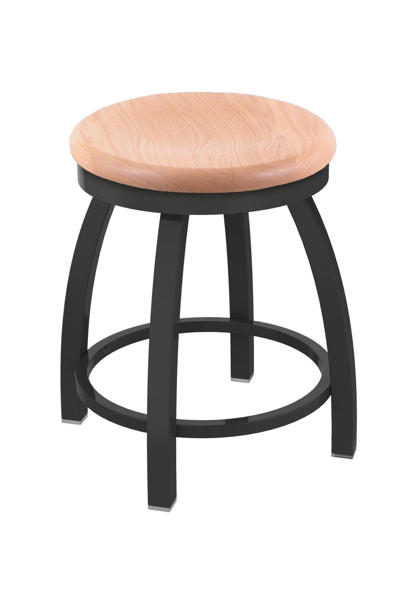 Holland Bar Stool 802 Misha Swivel Vanity Stool Wooden Seat 18"H (HBS - 802 - VS - WD - 18H) - SchoolOutlet