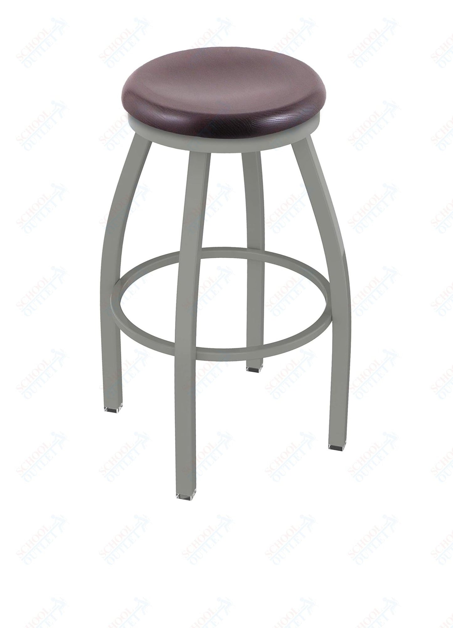 Holland Bar Stool 802 Misha Swivel Counter Stool Wooden Seat 25"H (HBS - 802 - CS - WD - 25H) - SchoolOutlet