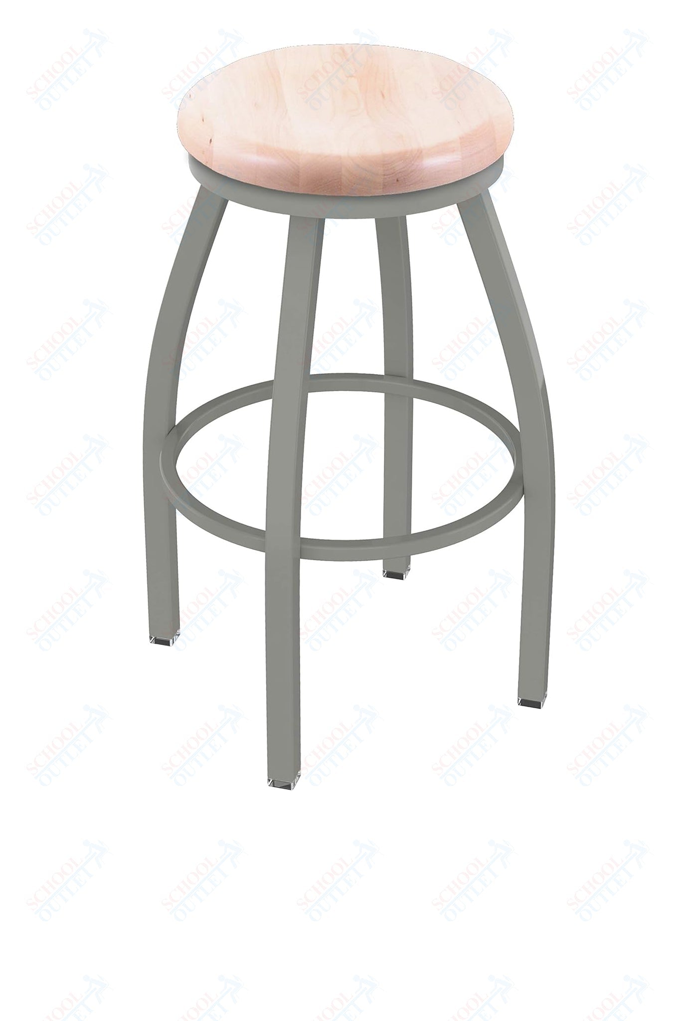 Holland Bar Stool 802 Misha Swivel Counter Stool Wooden Seat 25"H (HBS - 802 - CS - WD - 25H) - SchoolOutlet