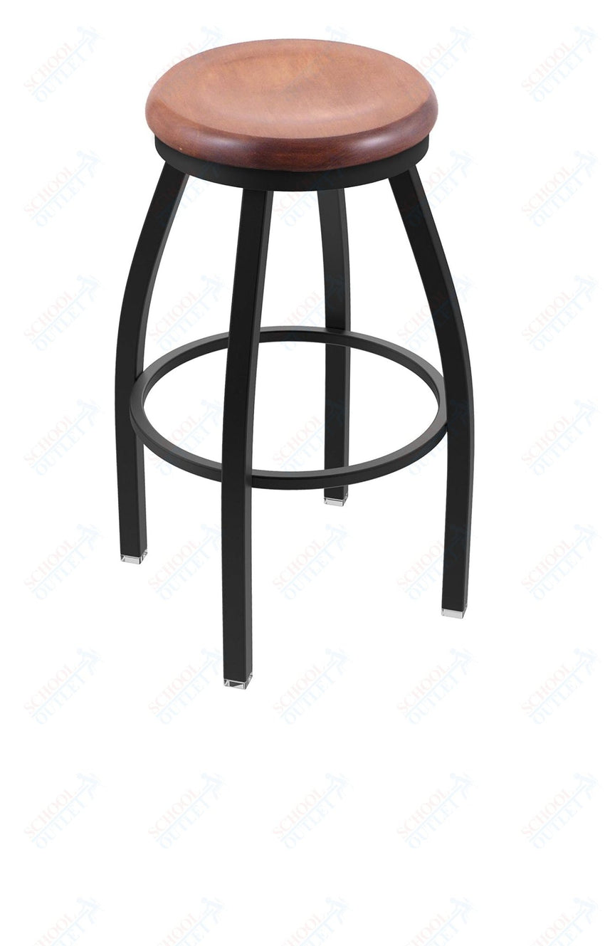 Holland Bar Stool 802 Misha Swivel Counter Stool Wooden Seat 25"H (HBS - 802 - CS - WD - 25H) - SchoolOutlet