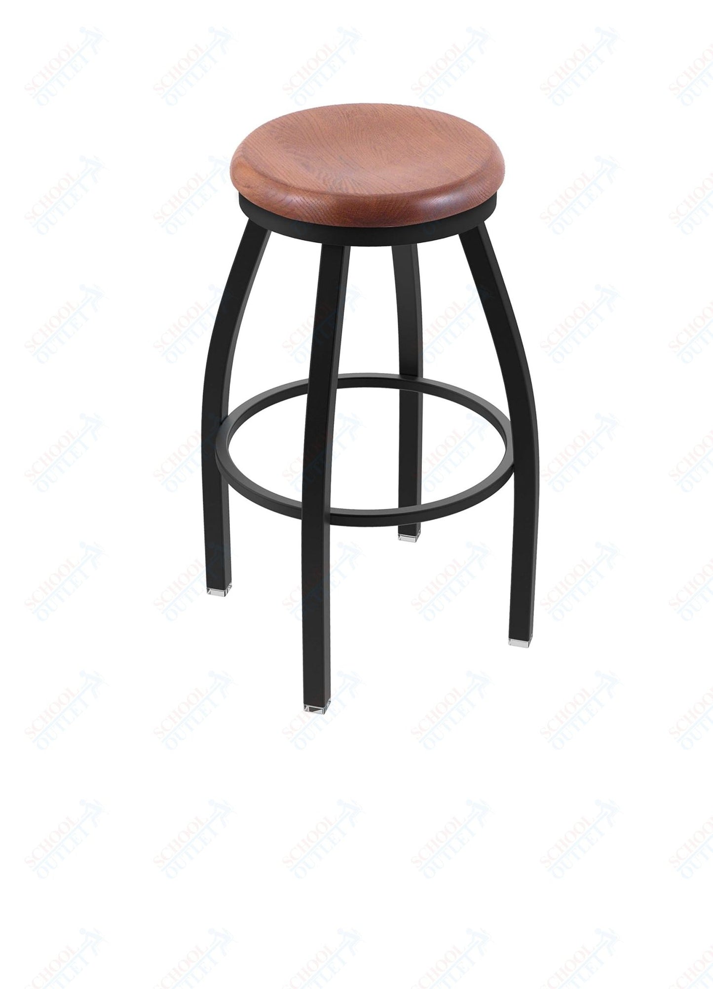 Holland Bar Stool 802 Misha Swivel Counter Stool Wooden Seat 25"H (HBS - 802 - CS - WD - 25H) - SchoolOutlet