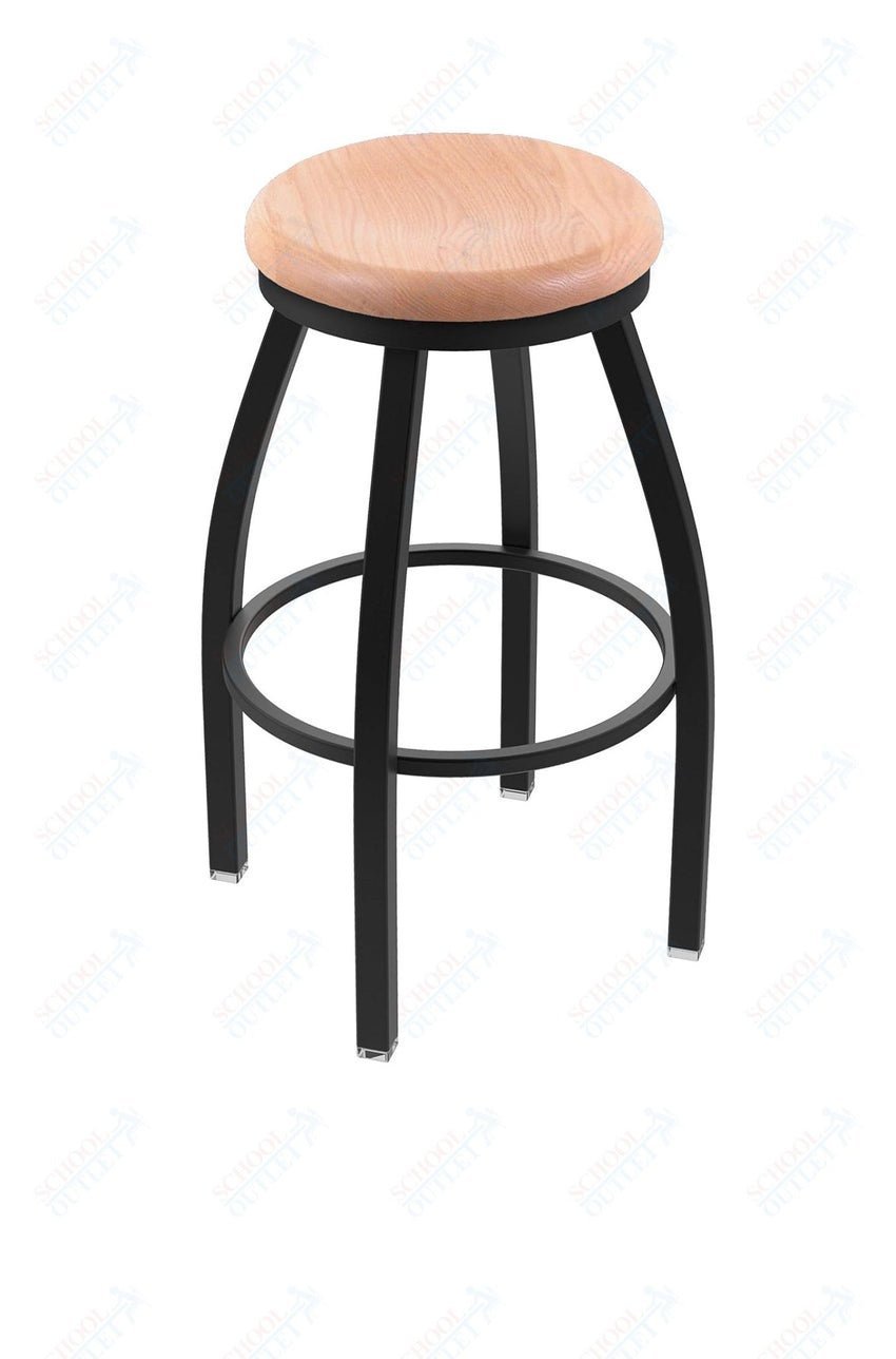 Holland Bar Stool 802 Misha Swivel Counter Stool Wooden Seat 25"H (HBS - 802 - CS - WD - 25H) - SchoolOutlet